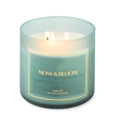 Distant Lands Moss & Bloom 3-Wick Scented Jar Candle