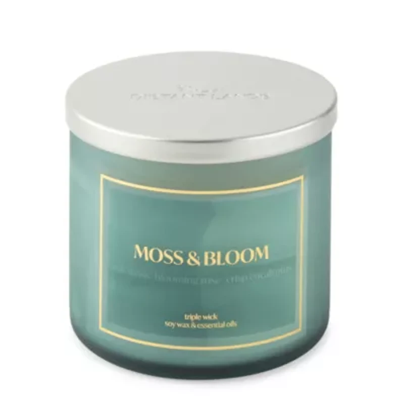 Distant Lands Moss & Bloom 3-Wick Scented Jar Candle
