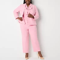 Black Label by Evan-Picone Womens Plus Classic Fit Suit Jacket