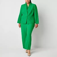 Black Label by Evan-Picone Womens Plus Classic Fit Suit Jacket