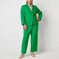 Black Label by Evan-Picone Womens Plus Classic Fit Suit Jacket