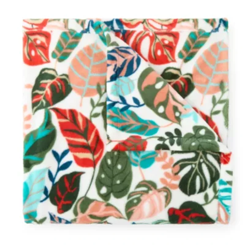 Distant Lands White Leaves Throw