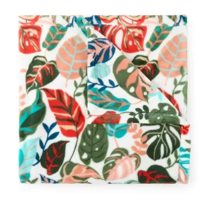 Distant Lands White Leaves Throw