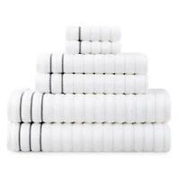 Home Expressions 6-pc. Ribbed Solid Bath Towel Set