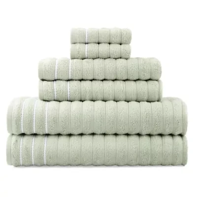 Home Expressions 6-pc. Ribbed Solid Bath Towel Set