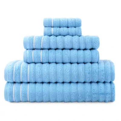 Home Expressions 6-pc. Ribbed Solid Bath Towel Set