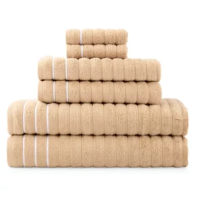 Home Expressions 6-pc. Ribbed Solid Bath Towel Set