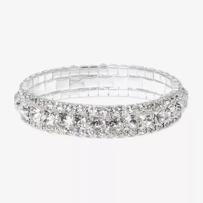 Bijoux Bar Womens Glass Stretch Bracelet