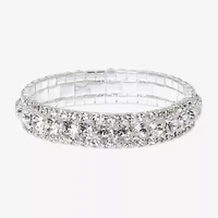 Bijoux Bar Womens Glass Stretch Bracelet