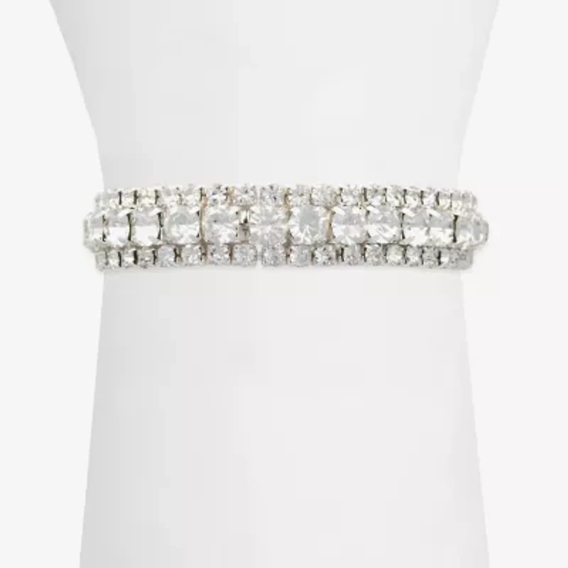 Bijoux Bar Womens Glass Stretch Bracelet