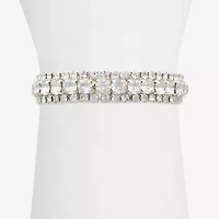 Bijoux Bar Womens Glass Stretch Bracelet