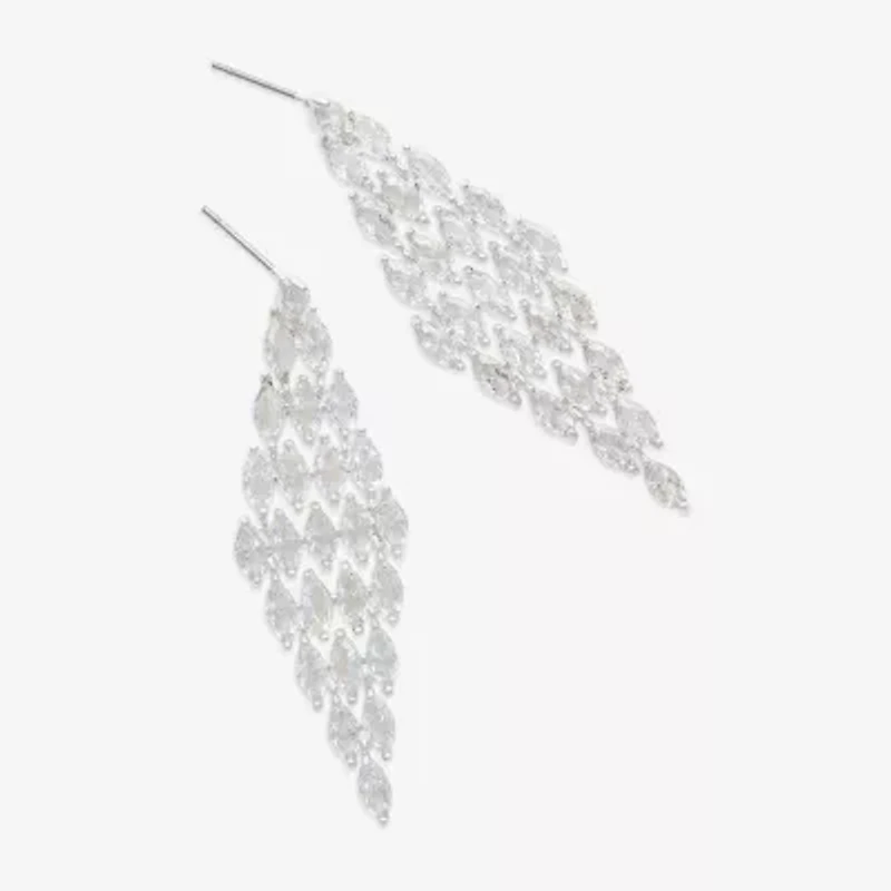 Bijoux Bar Womens Glass Drop Earrings