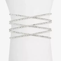 Bijoux Bar Womens Glass Cuff Bracelet