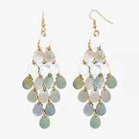 Bijoux Bar Womens White Drop Earrings