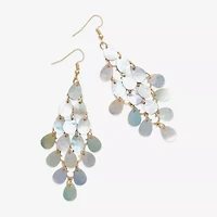 Bijoux Bar Womens White Drop Earrings