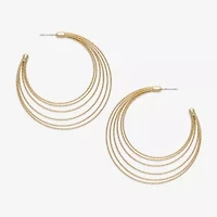 Bold Elements Womens 54.5mm Hoop Earrings