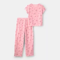 Carter's Girls Round Neck Short Sleeve 2-pc. Pajama Sets
