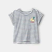 Carter's Little & Big Kid Girls Round Neck Short Sleeve Regular Fit Graphic T-Shirt