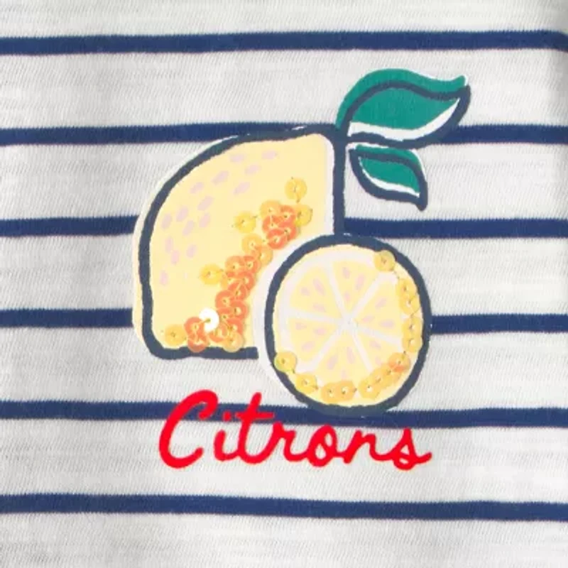 Carter's Little & Big Kid Girls Round Neck Short Sleeve Regular Fit Graphic T-Shirt