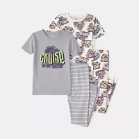 Carter's Boys Round Neck Short Sleeve 4-pc. Pajama Sets