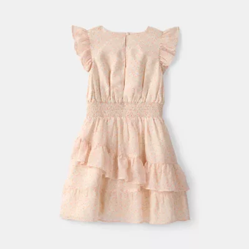 Carter's Girls Short Sleeve Flutter A-Line Dress