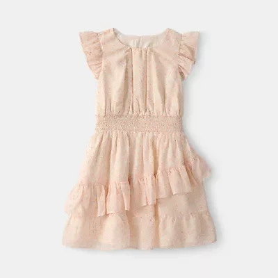 Carter's Girls Short Sleeve Flutter A-Line Dress