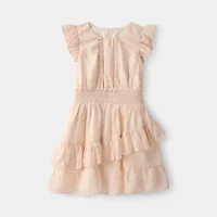 Carter's Girls Short Sleeve Flutter A-Line Dress