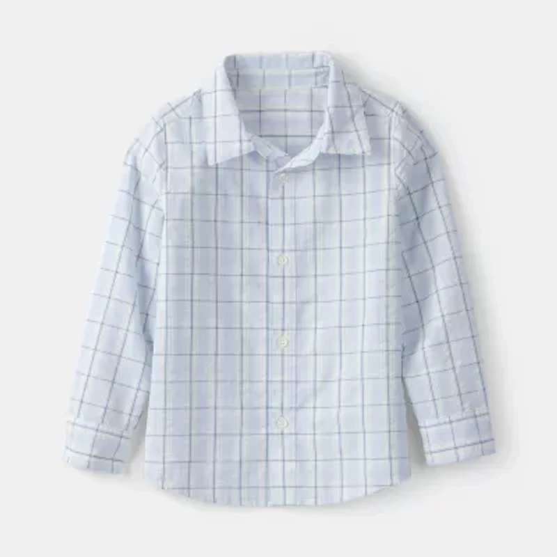 Carter's Boys Long Sleeve Fitted Regular Fit Button-Down Shirt