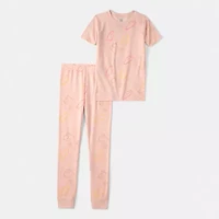 Carter's Girls Round Neck Short Sleeve 2-pc. Pajama Sets
