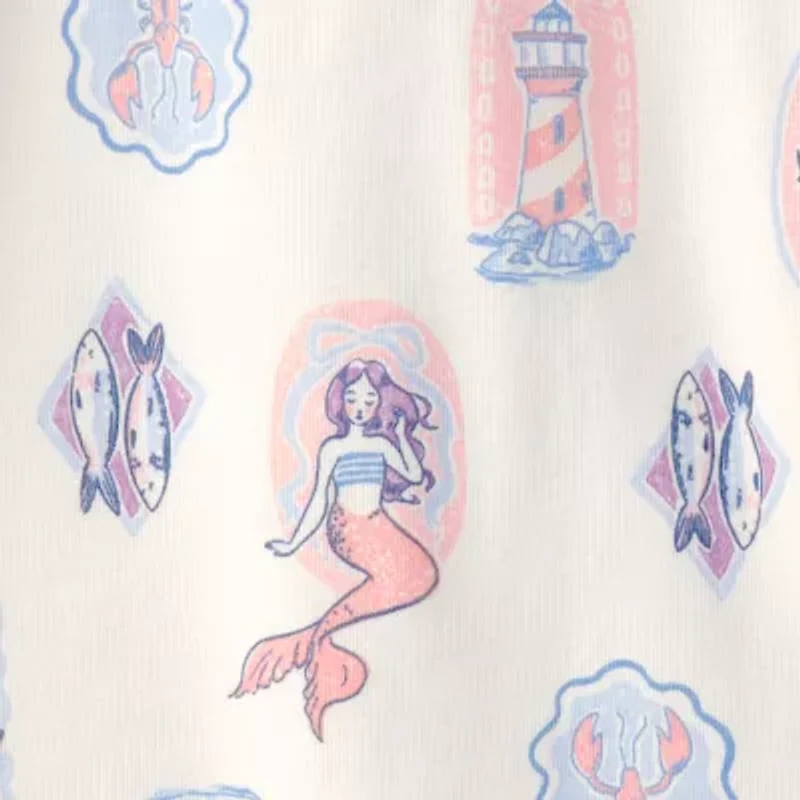 Carter's Girls Round Neck Short Sleeve 4-pc. Pajama Sets