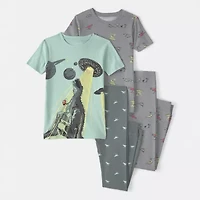 Carter's Little & Big Kid Boys Round Neck Short Sleeve 4-pc. Pajama Sets