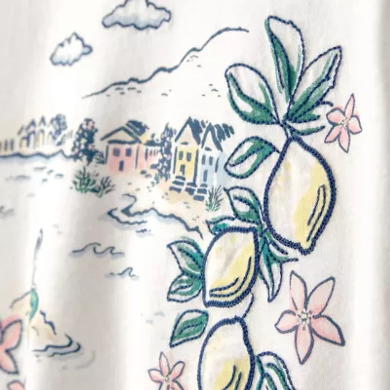 Carter's Girls Round Neck Short Sleeve Regular Fit Graphic T-Shirt