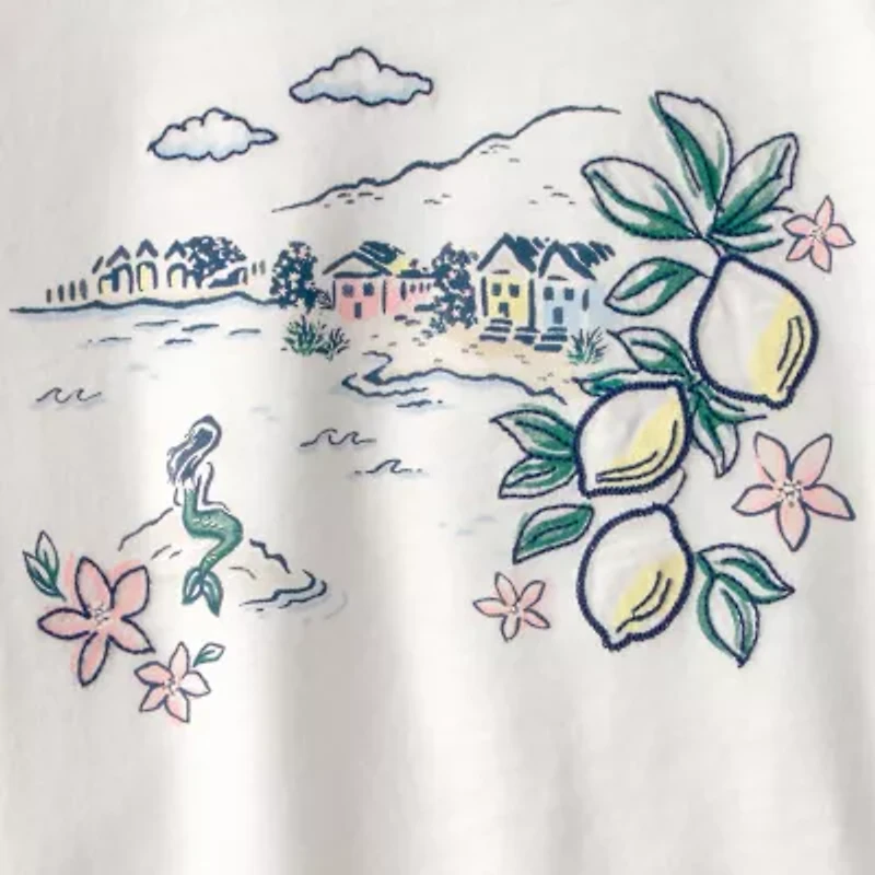 Carter's Girls Round Neck Short Sleeve Regular Fit Graphic T-Shirt