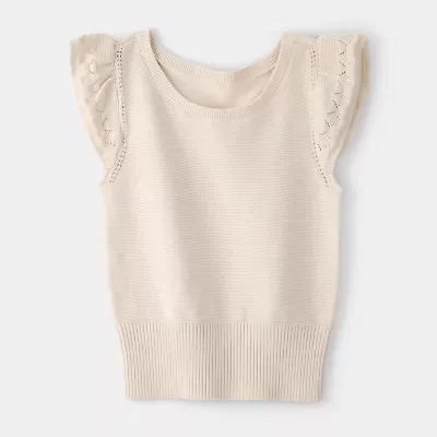 Carter's Girls Round Neck Short Sleeve Blouse