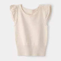 Carter's Girls Round Neck Short Sleeve Blouse