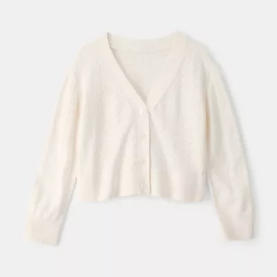 Carter's Girls V Neck Long Sleeve Button Cardigan