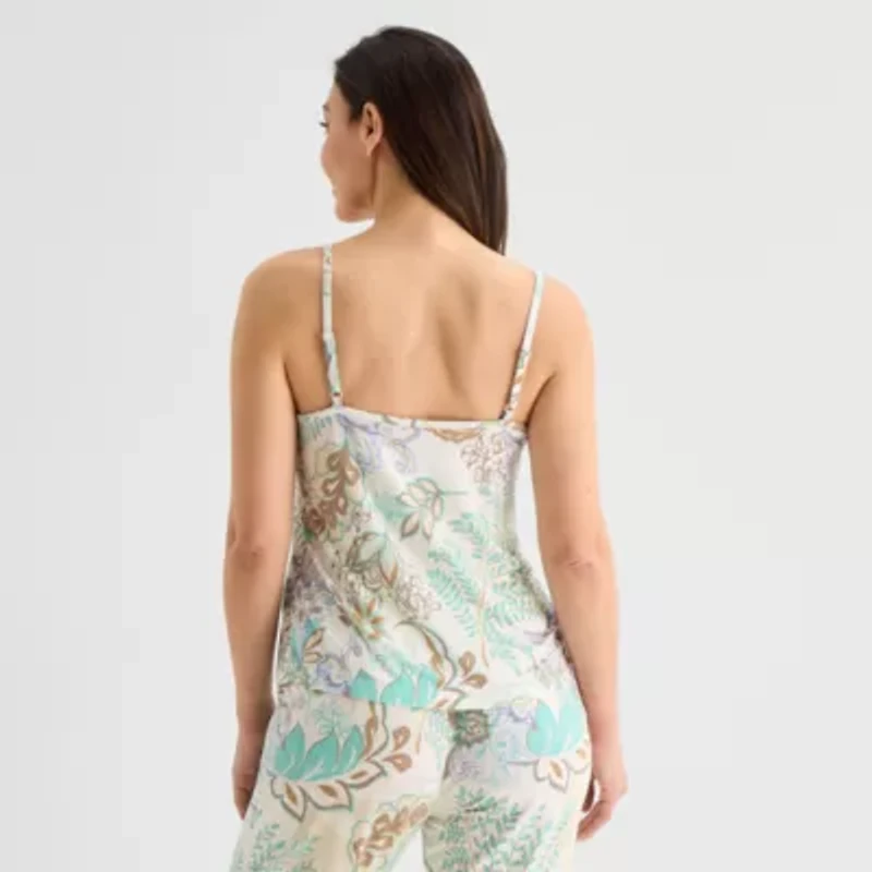 Liz Claiborne Cool and Calm Womens V Neck Sleeveless Pajama Top