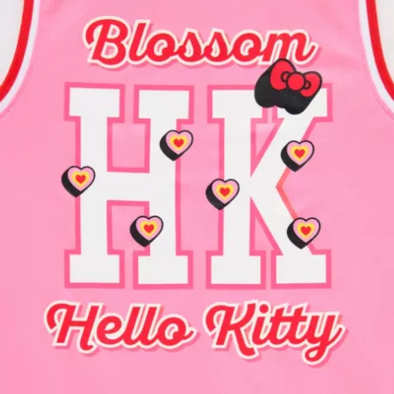 Hk X Ppg Basketball Jersey Womens Juniors Crew Neck Hello Kitty Powerpuff Girls