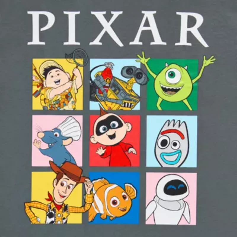 Pixar Boyfriend Tee Womens Juniors Crew Neck Short Sleeve Graphic T-Shirt