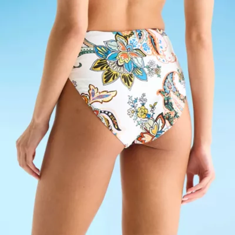 Mynah Womens Lined Paisley Hipster Bikini Swimsuit Bottom