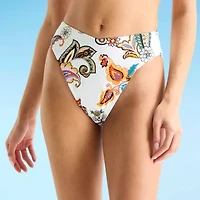 Mynah Womens Lined Paisley Hipster Bikini Swimsuit Bottom