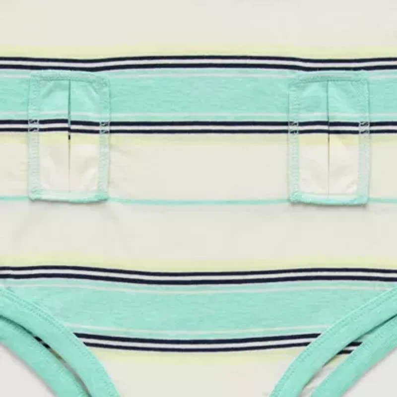 Thereabouts Little & Big Kid Boys Bodysuit Closure Easy-on + Easy-off Adaptive Crew Neck Short Sleeve