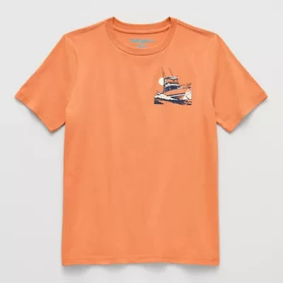 Thereabouts Little & Big Kid Boys Crew Neck Short Sleeve Regular Fit Graphic T-Shirt