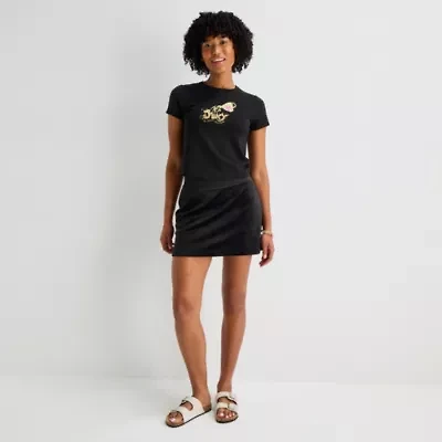 Juicy By Couture Womens Juniors Mid Rise Scooter Skirt