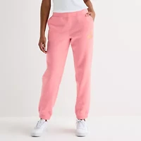 Juicy By Couture Womens Juniors Cuffed Mid Rise Fleece Jogger Pant