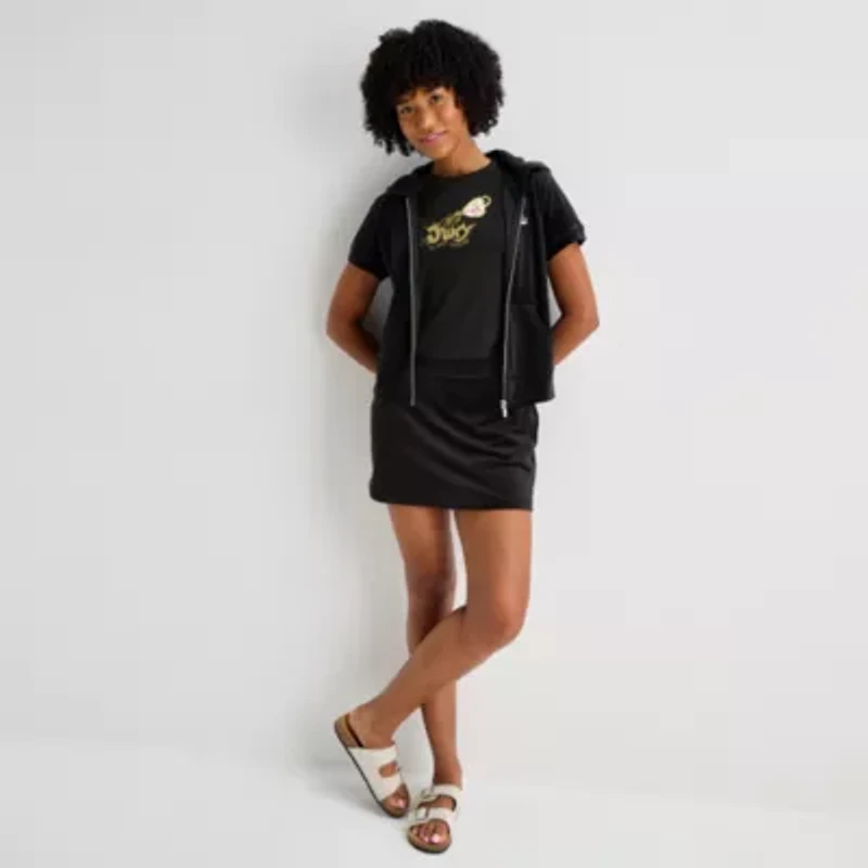 Juicy By Couture Womens Juniors Short Sleeve Hoodie