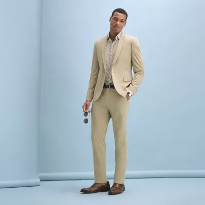 J. Ferrar Ultra Comfort Mens Slim Fit Flat Front Suit Pant