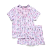 Little & Big Kid Girls Hello Kitty Short Sleeve 2-pc. Pajama Sets