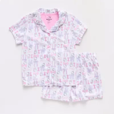 Little & Big Kid Girls Hello Kitty Short Sleeve 2-pc. Pajama Sets