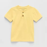 Okie Dokie Toddler & Little Boys Short Sleeve Regular Fit Henley Shirt